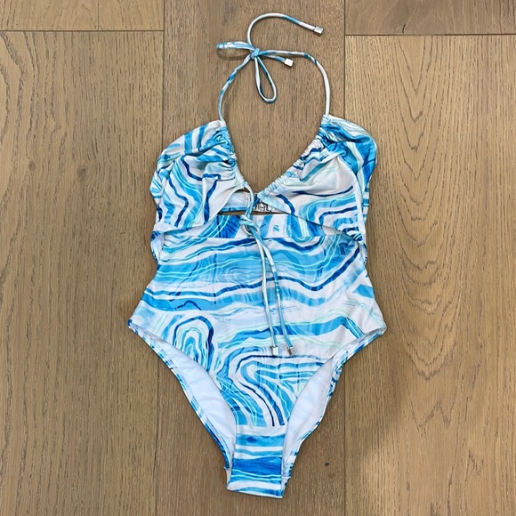 Gathered Tie One Piece - Picture 3 of 4